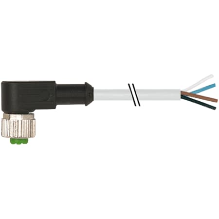 Murrelektronik M12 female 90 Degree with cable, PVC 4x0.34 gy UL/CSA 10m 7000-12341-2141000